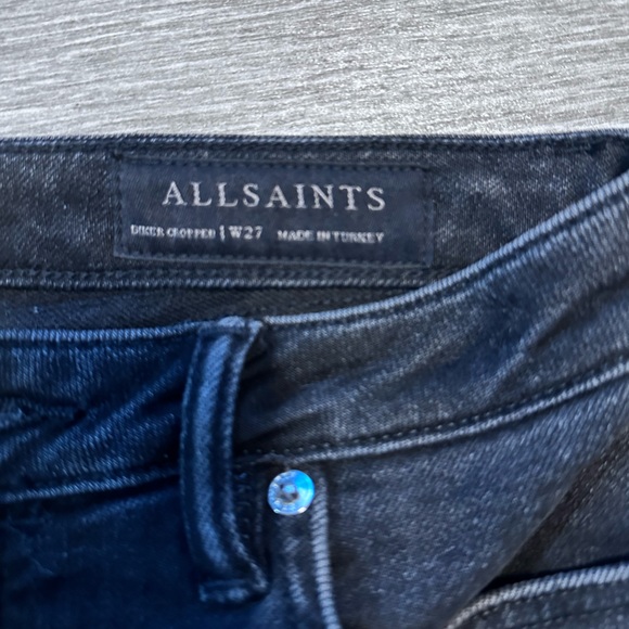 All Saints Biker Cropped Jeans - Picture 3 of 6